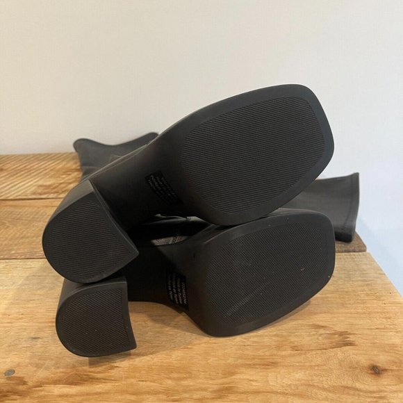 Free People Double Stack Over the Knee Boots Black Size 37 Brand New Orig. $298 - Picture 5 of 10